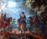 Polish cavalry marching in the wood Roelant Savery